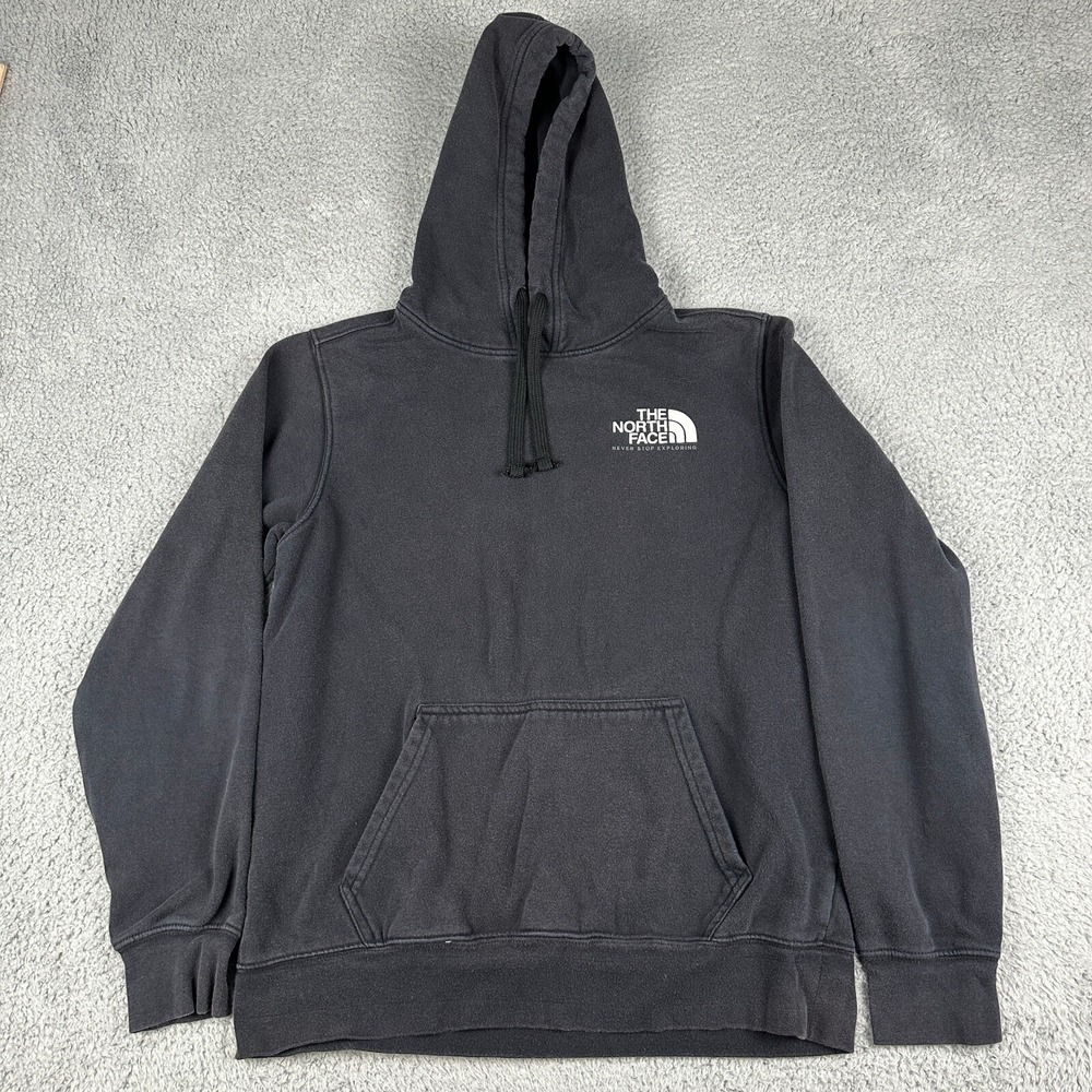 The North Face Hoodie Mens Small Black Pullover Hooded Sweatshirt